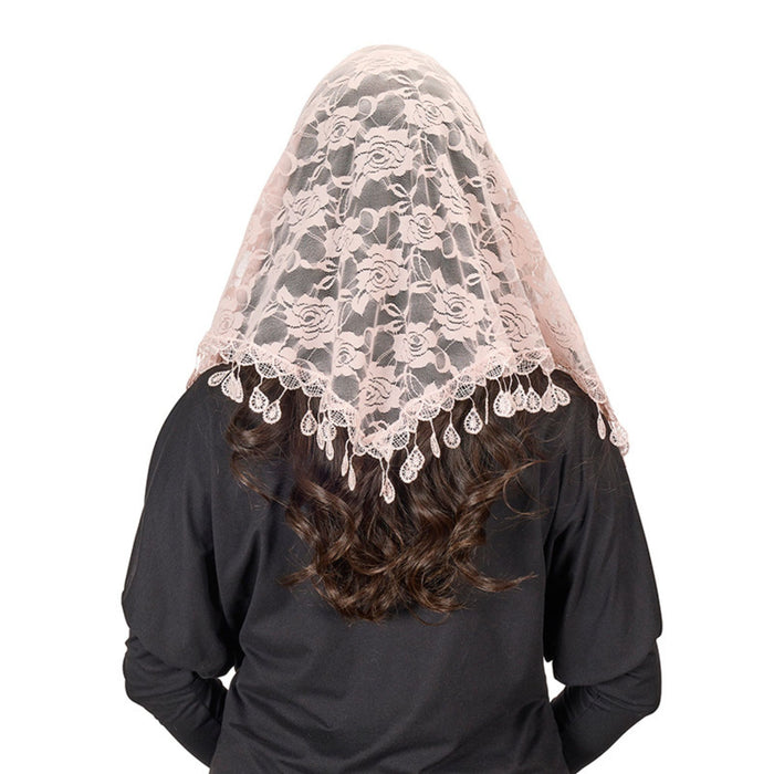 Pink Tears of Mary Chapel Veil