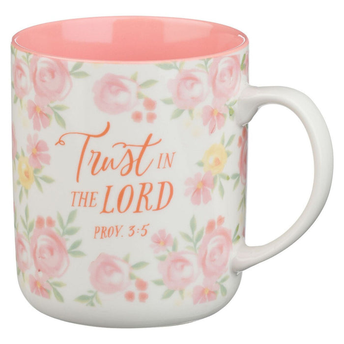 Coffee Mug Trust in the Lord Pink Rose