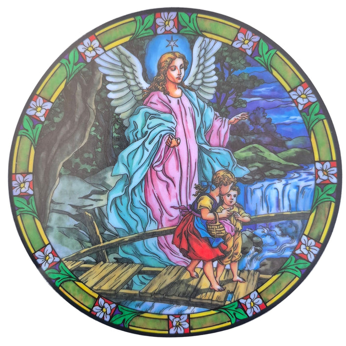 Guardian Angel Stained Glass Sun Catcher Window Sticker