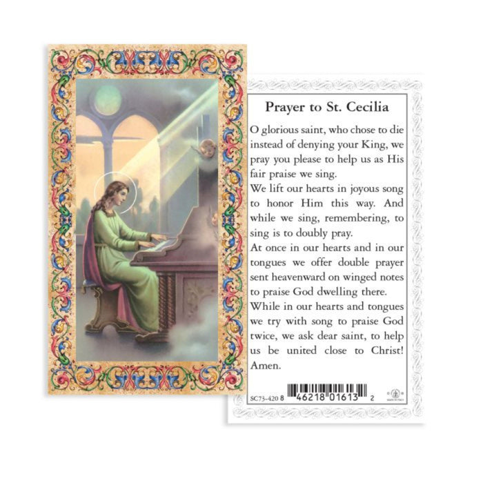 St Cecilia 4" Hand Painted Patron & Protector