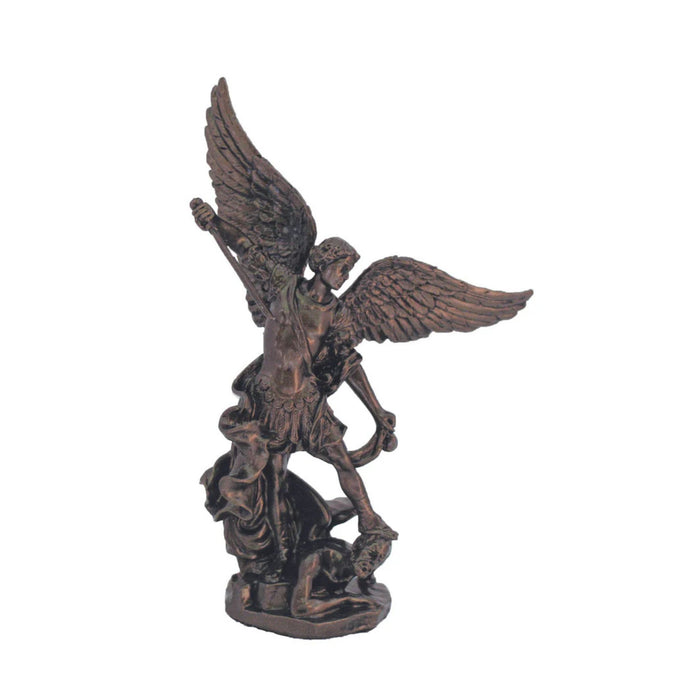 Archangel St. Michael Statue in cold cast bronze 4"
