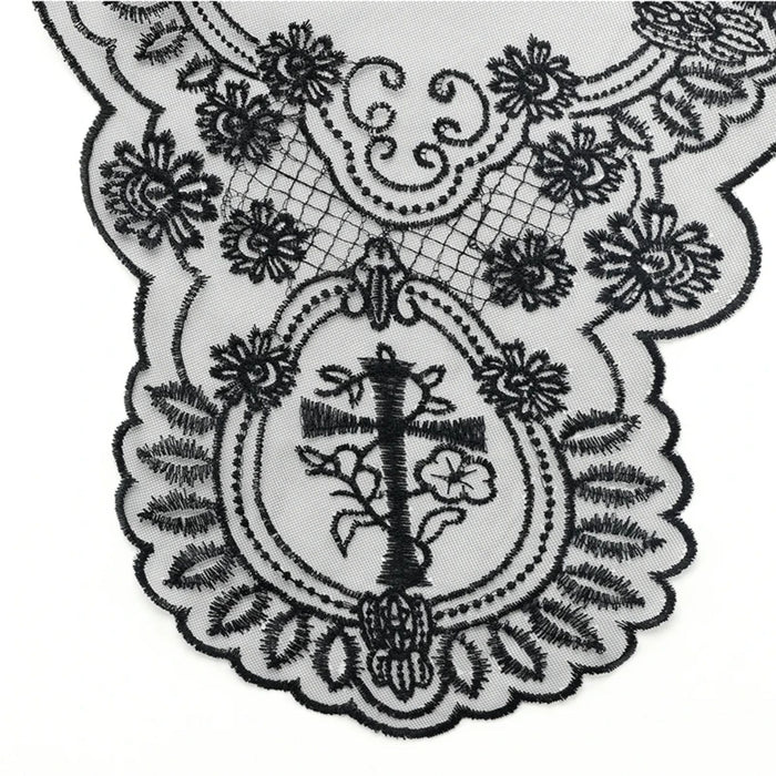 Black IHS and Cross Chapel Veil