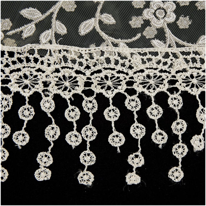 Ivory Lace with Tassels Chapel Veil
