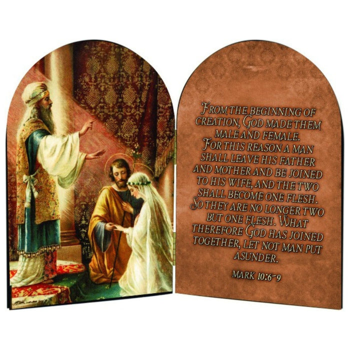 Wedding of Mary & Joseph - Mark 10:6 - Diptych