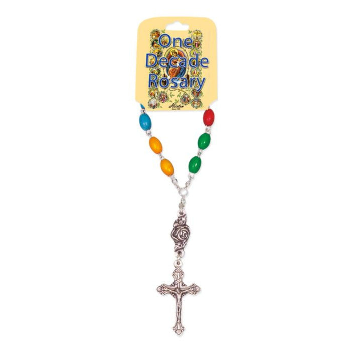 One Decade Multicolor Bead Rosary