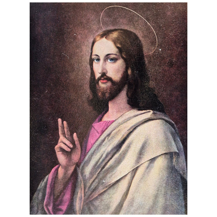 Vintage Head of Christ Board Print