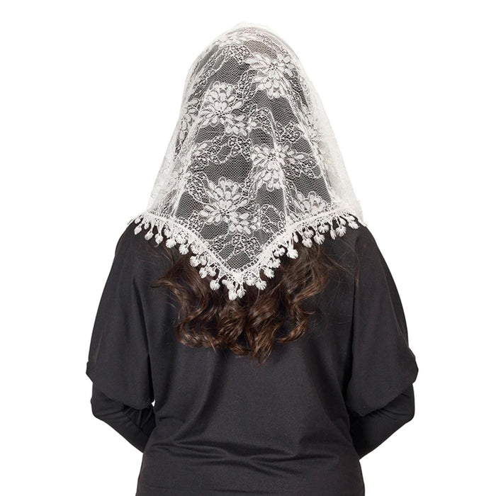 White Little Flower Chapel Veil