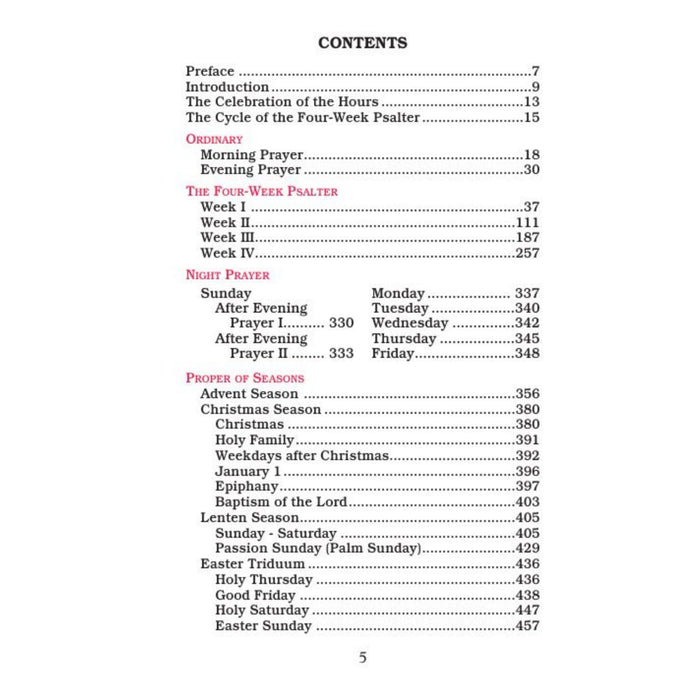 Shorter Christian Prayer in Maroon Softcover