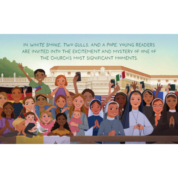 White Smoke, Two Gulls, and a Pope by Katie Warner