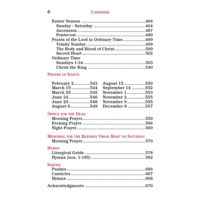 Shorter Christian Prayer in Maroon Softcover