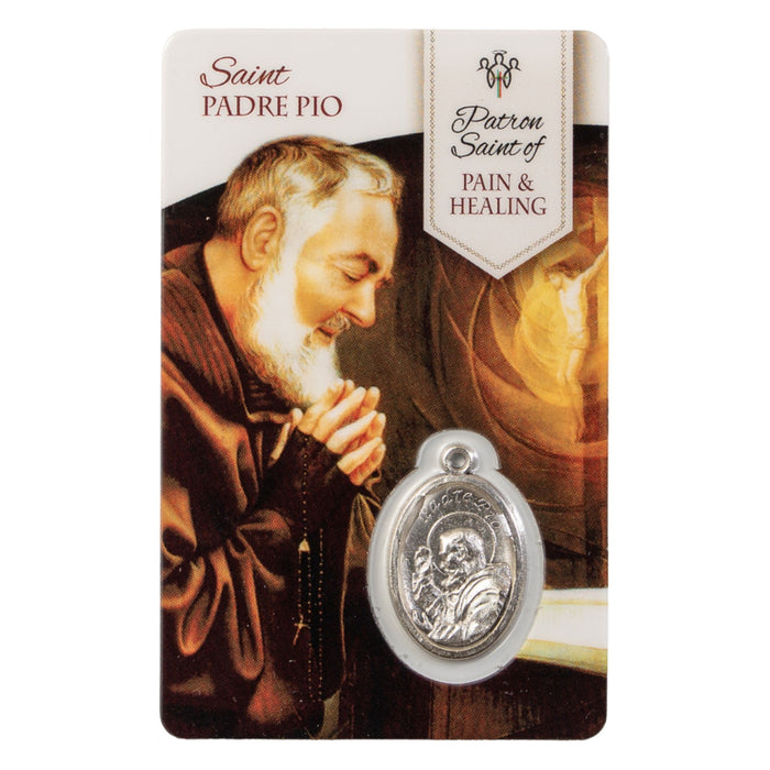 St Padre Pio Patron of Pain & Healing Saint Card