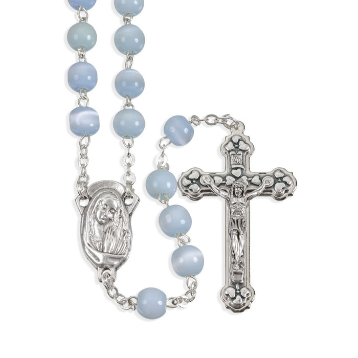 Rosary 6mm Blue Cat's Eye Beads