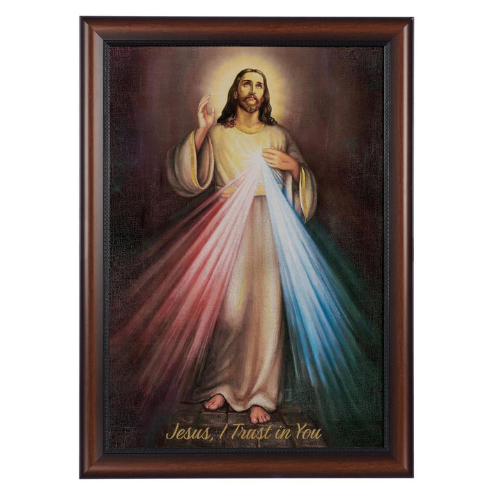 Divine Mercy 27" Wood Frame