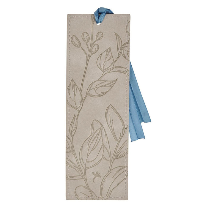 Prayer Changes Things Taupe Leather Bookmark