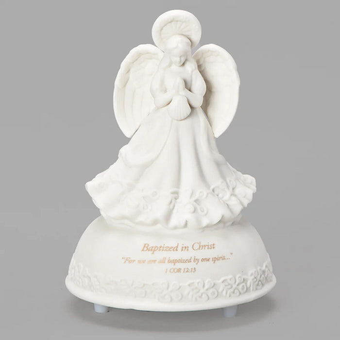 Baptism Porcelain Angel Musical Figure: Plays Children's Prayer