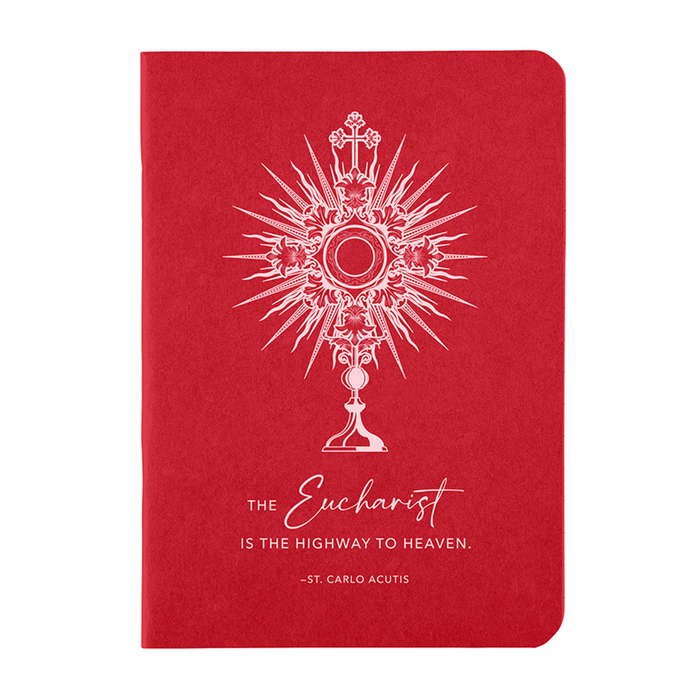 St Carlo Acutis Eucharist Kraft Notebook