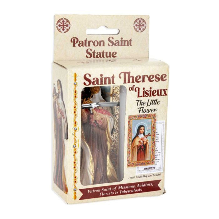 St Therese 4" Hand Painted Patron & Protector