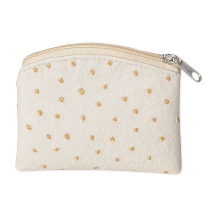 Rosary Pouch Beige Ostrich Skin