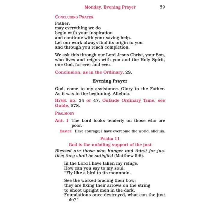 Shorter Christian Prayer in Maroon Softcover
