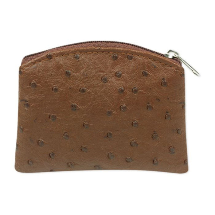 Rosary Pouch Brown Ostrich Skin