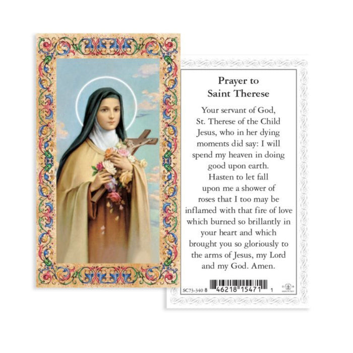 St Therese 4" Hand Painted Patron & Protector