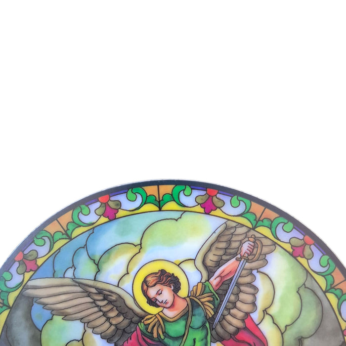 St Michael Stained Glass Sun Catcher Window Sticker