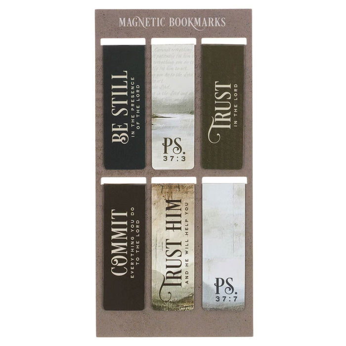 Magnetic Bookmark Set Still, Trust, Commit Scenic Nature