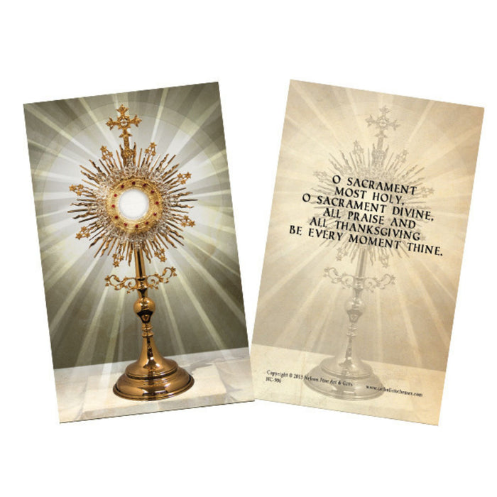 Monstrance Holy Card