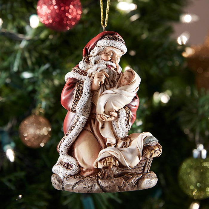 Adoring Santa Ornament 4.5" High