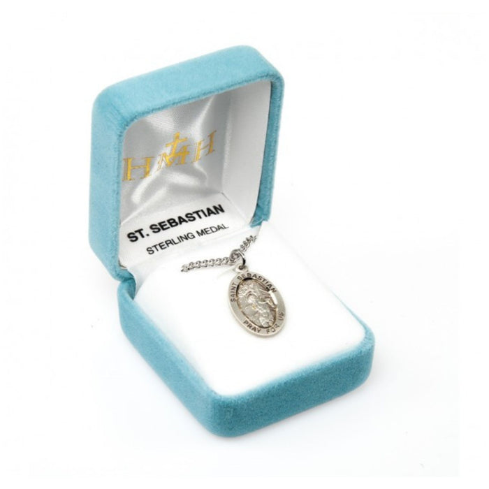 St Sebastian Sterling Silver on 20" Chain