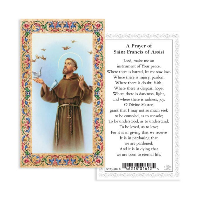 St Francis of Assisi 4" Hand Painted Patron & Protector