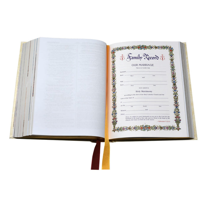 Family Bible New Catholic Version in Cream