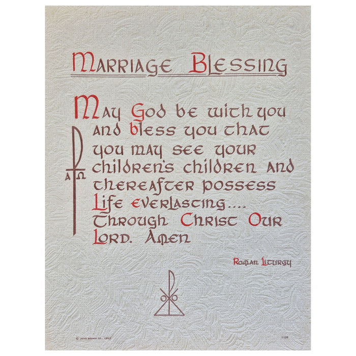 Vintage Frameable print on  Artboard "Marriage Blessing"