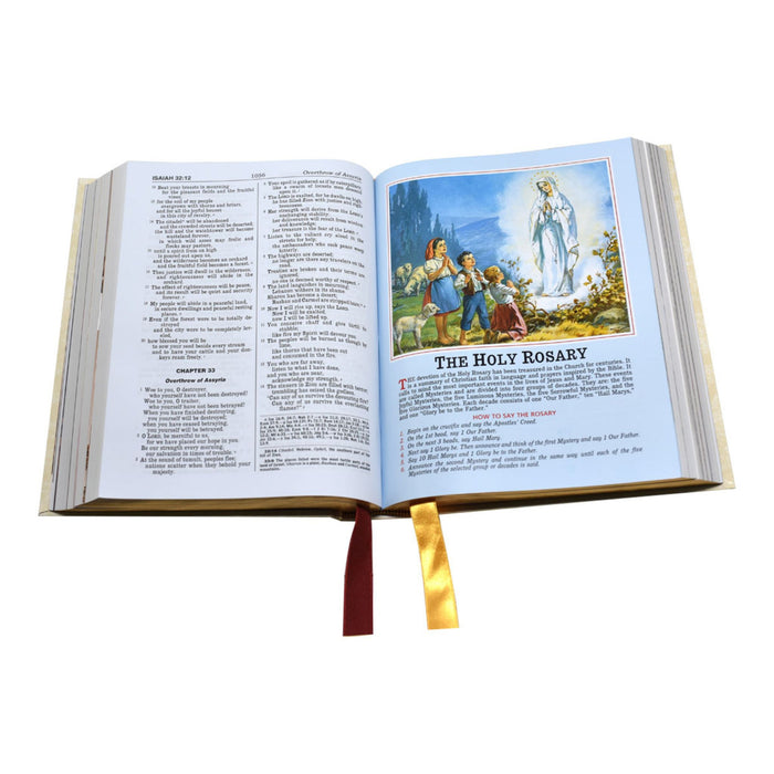 Family Bible New Catholic Version in Cream