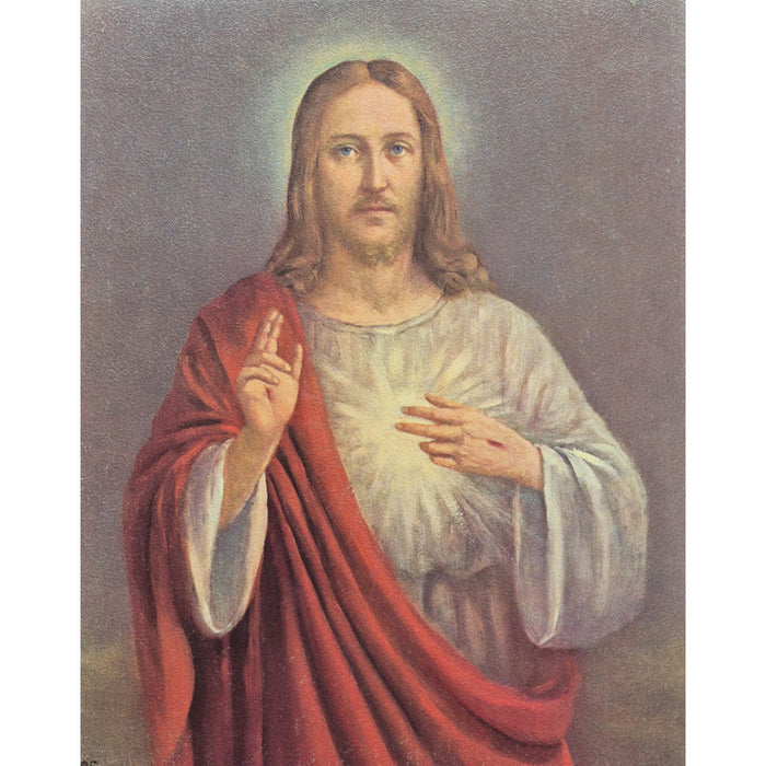 Vintage Sacred and Immaculate Hearts Board Print