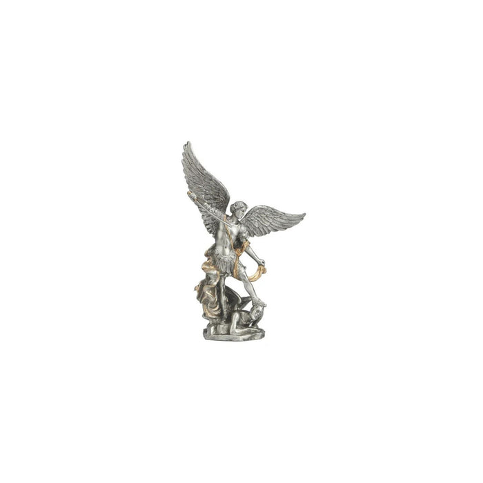 Archangel St. Michael Statue in cold cast Pewter Style Finish 4"