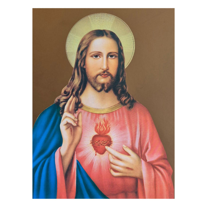 Sacred Hearts with Gold Background 11" x 14" Print