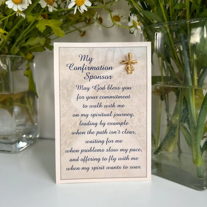 Confirmation Sponsor Card with Pin
