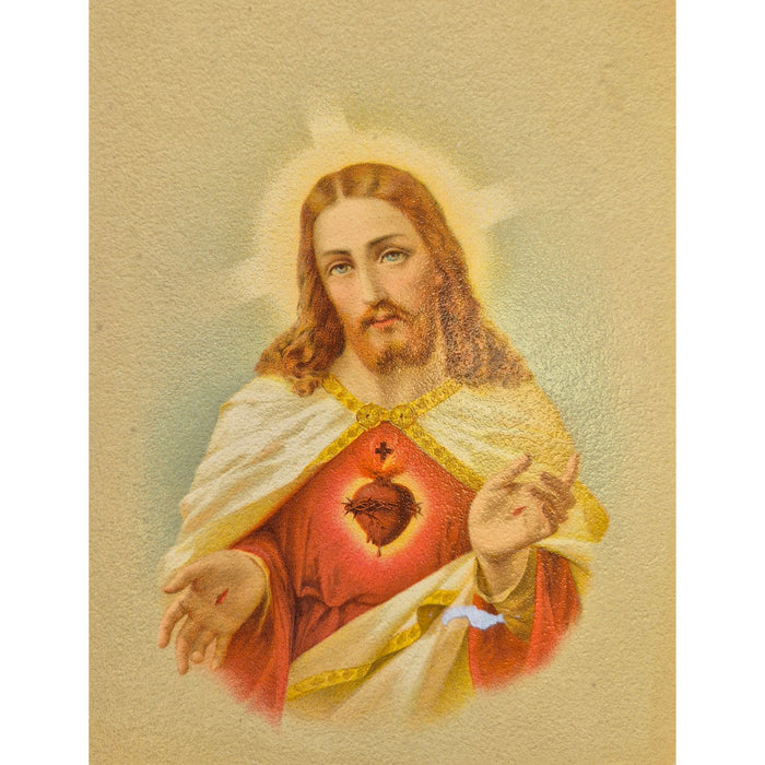 Vintage Sacred and Immaculate Hearts Board Print