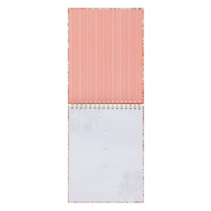 Trust Coral Floral Large Spiral Notepad