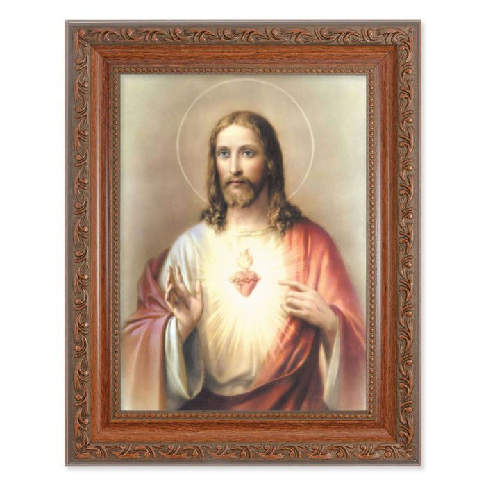 Sacred Heart 6" x 8" Ornate Wood Frame