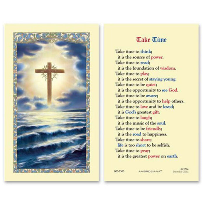 Take Time Holy Card