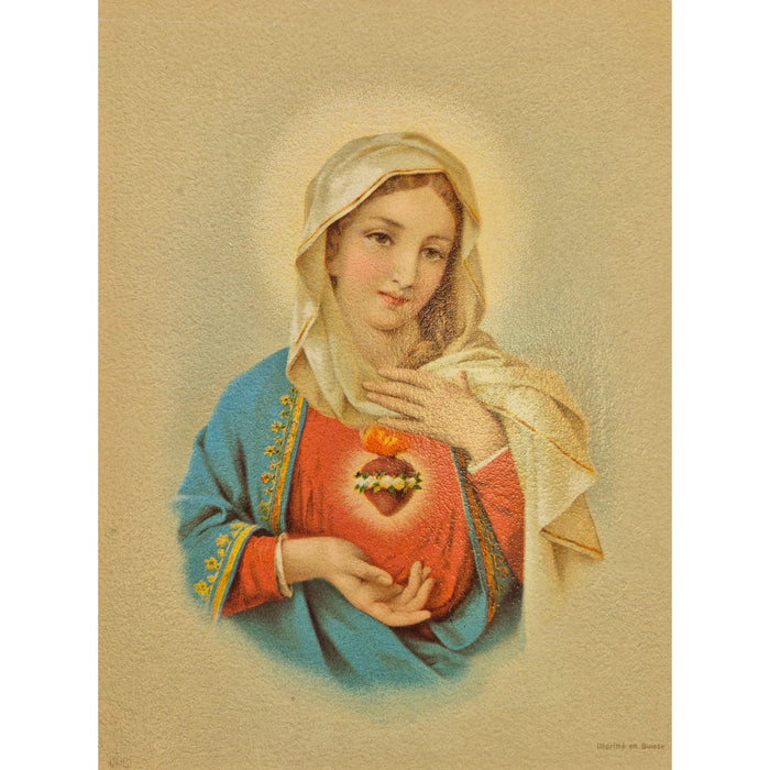 Vintage Sacred and Immaculate Hearts Board Print