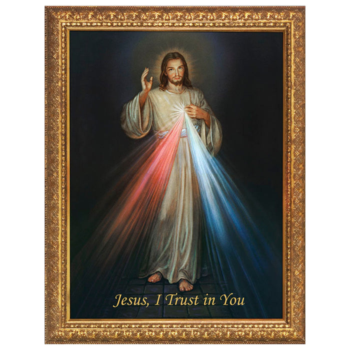 Divine Mercy Standard Gold Frame
