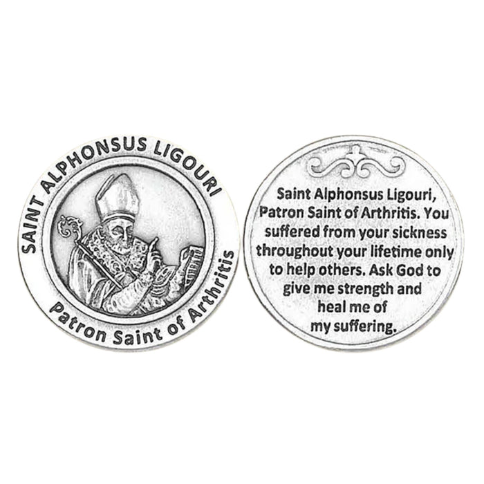 St Alphonsus Liguori Patron of Arthritis Pocket Token