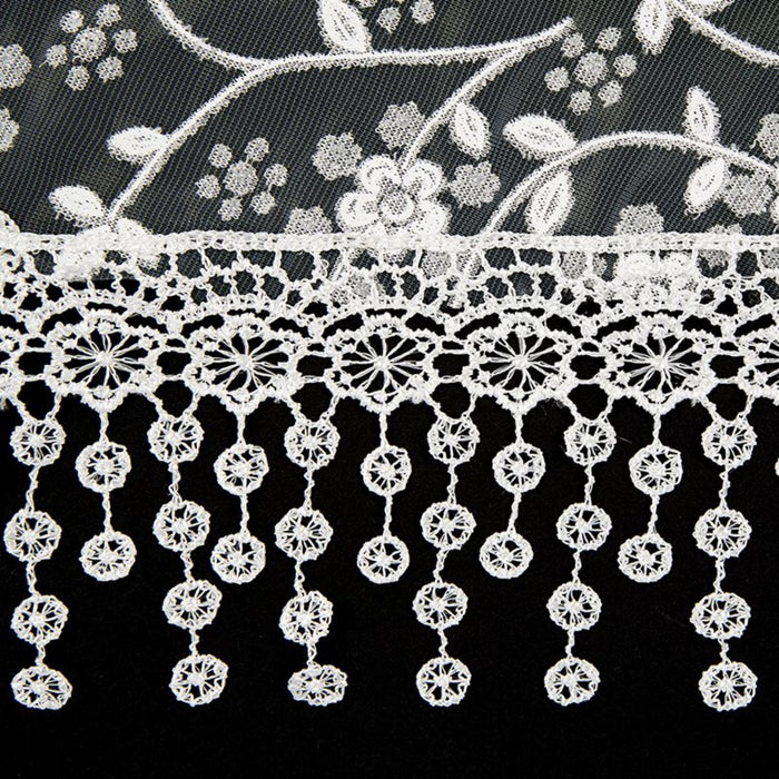 White Lace with Tassels Chapel Veil