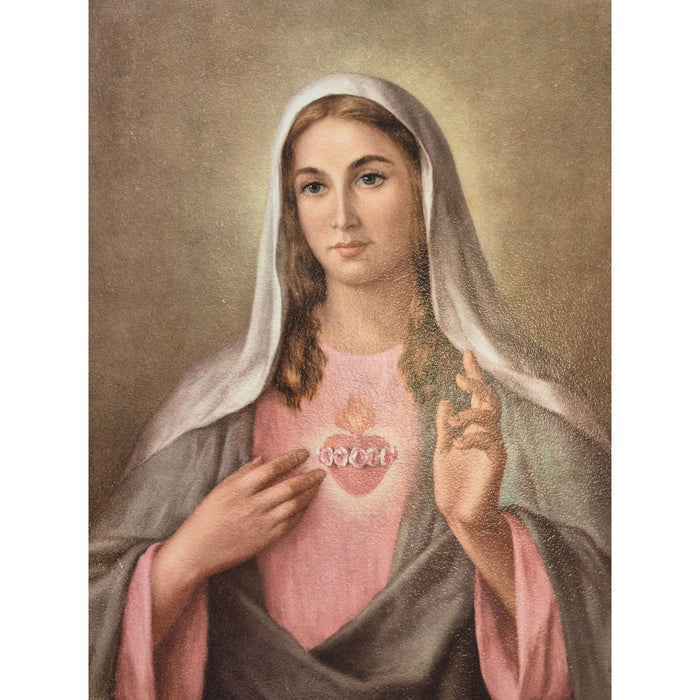 Vintage Sacred and Immaculate Hearts Board Print