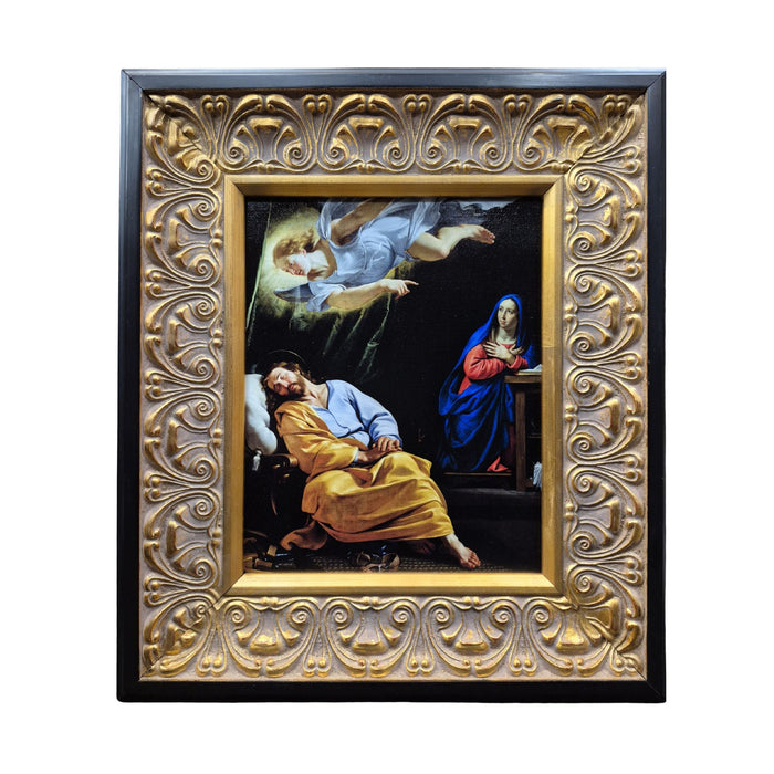 The Dream of Saint Joseph by Philippe De Champaigne Framed Canvas