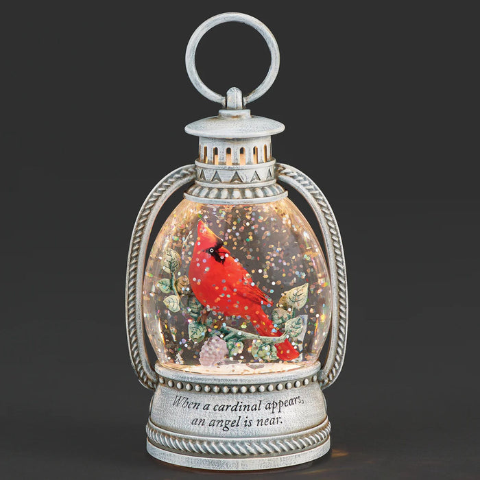 Lantern "When a Cardinal Appears" 5" Lighted Snow Globe