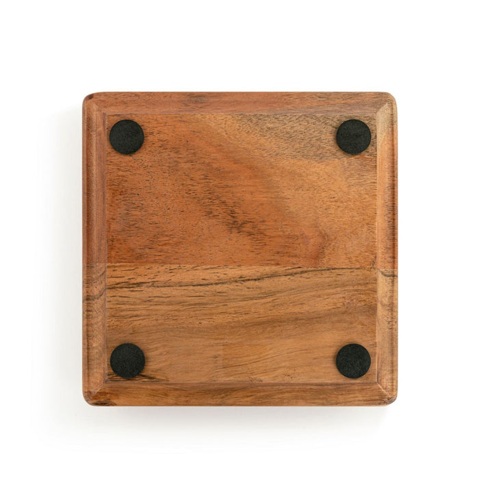 Silent Night Holy Night Etched Wood Trivet